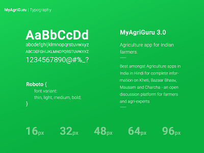 MyAgriGuru 3.0 Typography android app design application design dograsweblog farming mobile app design myagriguru typography