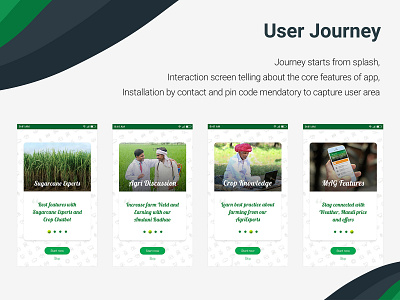 MyAgriGuru Onboarding Journey agriculture android design dograsweblog mahindra myagriguru onboarding product design user experience user journey