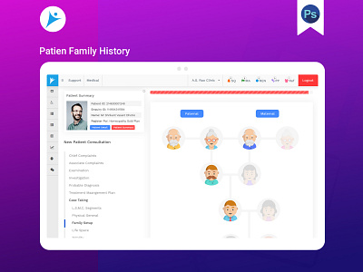Patient Family History - Dr Batra's CMS accessibility clinic cms development dashboard dashboard design design thinking doctor app dograsweblog dr batras health care usability user experience