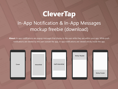 CleverTap In-App Notification & Messages mockup freebie