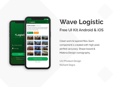 Application UI Freebie - Wave Logistic