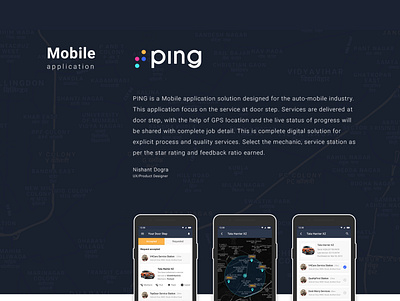 PING - At your door step - Mobile application application ui automobile design thinking ping service app user experience userinterface ux strategy vehicles