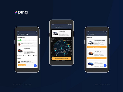 PING - At your door step - Mobile application UI application design application interface design kit inspiration design ui kit user inteface