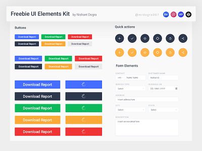 Freebie UI Elements Kit dashboard design dashboard template dashboard ui free psd freebie ui design ui elements