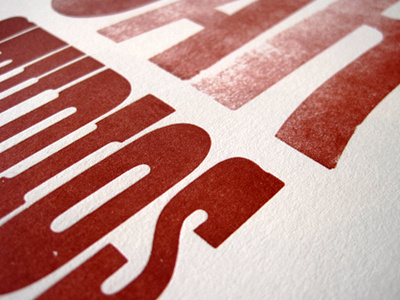 Art Jar Studios - Letterpress art jar art jar studios letterpress print red