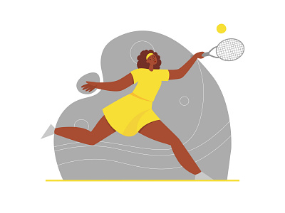 Woman in sports american body positive branding design illustration logo vector