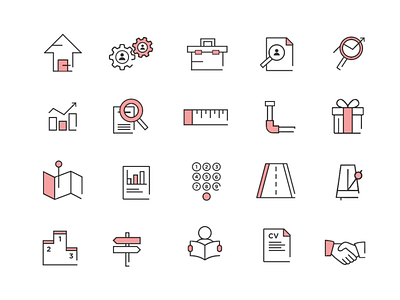 Web vector icons design. AI + SVG