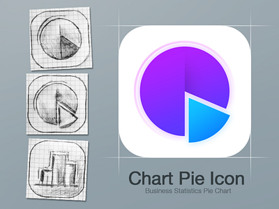 Chart Pie Icon design. 2d 2d art 3d business chart chart pie flat gui icon ios icom ipad iphone iphone icon jobs minimalistic money tracker ui vibrant