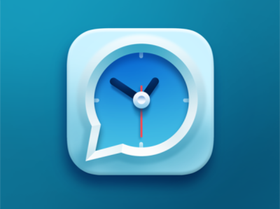 Speaking Clock IOS Icon design 2d 3d clock clock flat graphic design icon icon design ios icon iphone icon material design minimalistic mobile design speaking clock ui ux vibrant