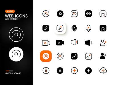 Web Icons set design flat icon icons design illustration illustrator ios ios icon iphone iphone icon logo ui vector web
