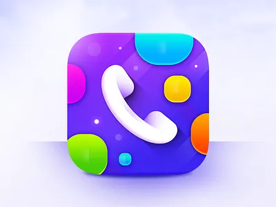 Call App Icon design block call recorder caller design flat icon illustration internet ios ios icon iphone iphone icon logo message phone purple recorder sms ui vibrant