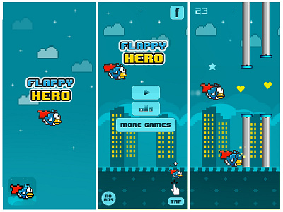 Superman Flappy Bird Reskin 8bit android bird flappy fly game hero iphone iphone game pixel super superman