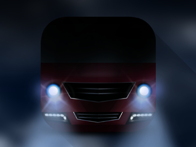 Dark Car (lights) IOS Icon