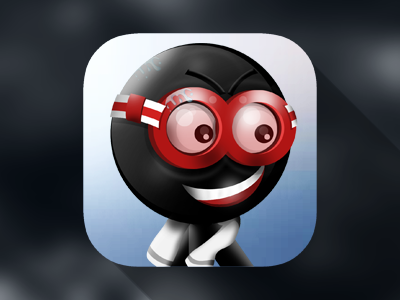 Stickman swimmer icon