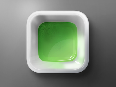Bowl with green liquid 3d bowl fluid glossy green icon ios ios icon iphone iphone icon liquid porcelain