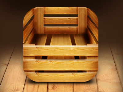 3D Iphone IOS Icon 3d android board box crate fruit ios ios icon iphone iphone icon vessel wood