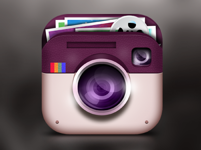 Instagram app for photos and videos camera collection design icon insta instagram ios icon lens photos rainbow tags videos