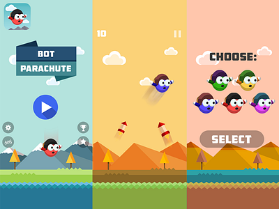 Flat Iphone Game Design android flat game game design ios ios game ios7 iphone game jump minimalistic rocket vibe