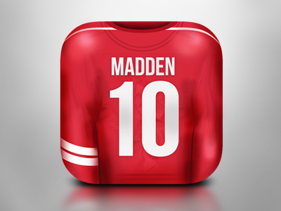 Dress 3D Ios Icon 3d dress football icon icon design ios icon iphone icon launcher madden red shirt soccer