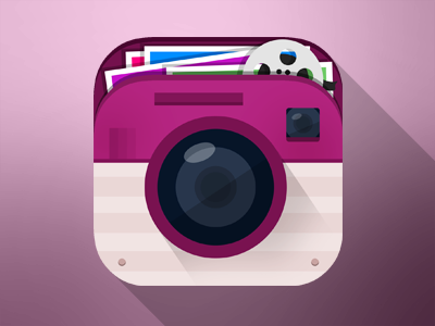 Flat IOS Icon Design camera design flat flat icon icon instagram ios ios7 lens minimalistic pictures vibe