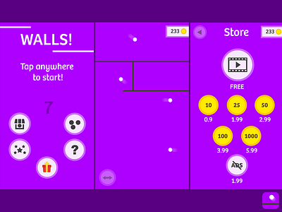 Flat IOS Game android app ball flat game ios ios7 iphone minimalistic purple vibe wall