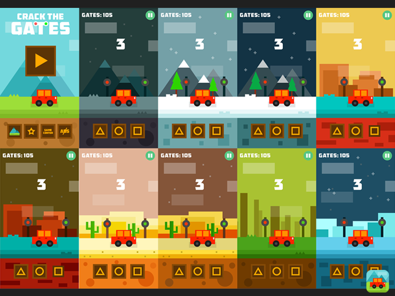 Flat iPhone Game Design by Igor Radivojevic Dribbble 