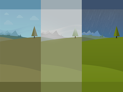 Weather Conditions Backgrounds for Android App background cloud flat fog game ios iphone minimal rain ui weather