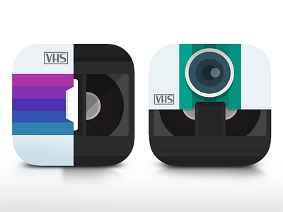 Flat Ios Icons camera design flat icon icon design ios icon iphone icon minimalistic simple tape vhs