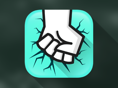 Flat Iphone Icon 2d icon app break clean crack crisp flat hand icon icon design ios icon iphone