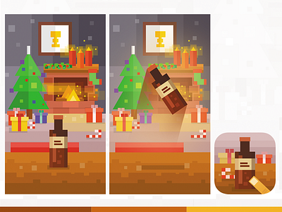 Christmas Bottle Game Design