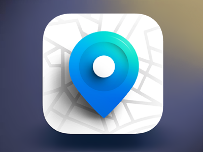 GPS Ios Icon Design