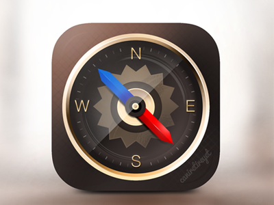 Compass IOS Icon app compass gps gui icon icon design ios icon iphone icon ui world