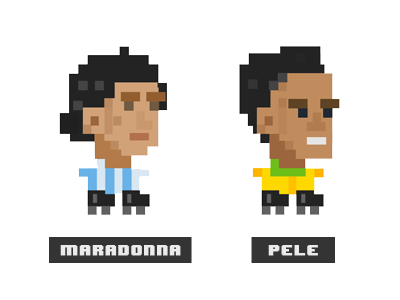 Soccer Players pixel art. art game gui icon ios messi pixel player ronaldhino soccer