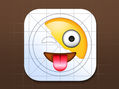 Smile Construction IOS Icon 2d icon android art construction emoji flat game icon ios icon smile ui