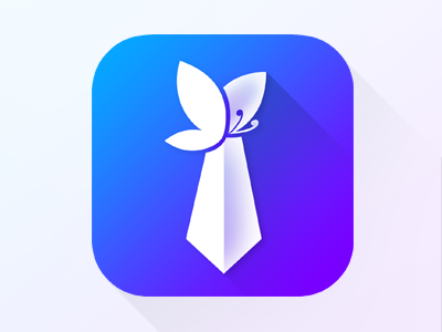 ButterTie IOS Icon Design butterfly ios ios icon iphone iphone icon minimalistic tie vibrant