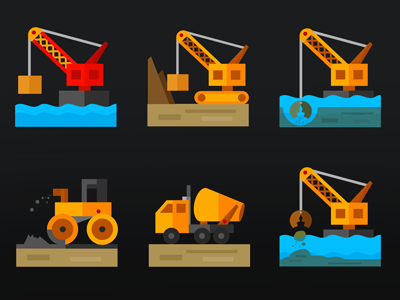 Flat Website Icons.