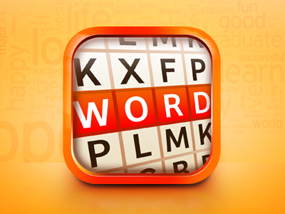 3D Word IOS Icon 3d icon game gui ios. iphone iphone icon letter ui word word icon