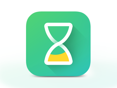 Time Tracker App Icon flat gui hourglass icon icon artwork icon design ios icon iphone icon minimalistic time tracker ui