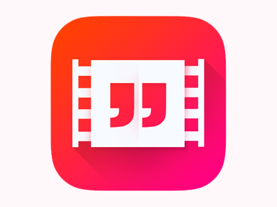 Movie Quote IOS Icon cinema flat ios icon iphone icon minimalistic movie movie quote quote ui vibrant