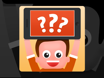 Guess what Android Icon android game guess icon illustration iphone logo minimalistic question ui