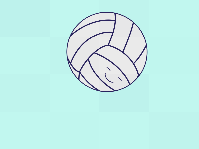 Summer volleyball 2d animation after effects animation fun gif loop motion summer volleyball
