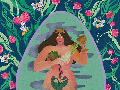 Herbs for Fertility book bookillustration digital illustration digitalart digitalartwork editorial illustration magazine