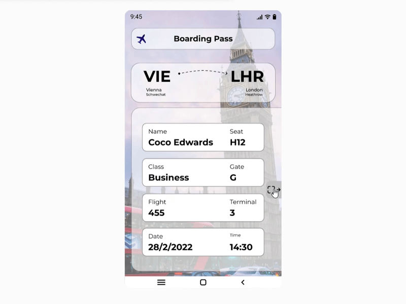 Daily UI 024 - boarding pass boardingpass daily ui 024 dailyui024 dailyuichallenge ui