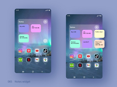 Daily UI 065 Notes widget