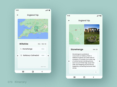 Daily UI 079 Itinerary