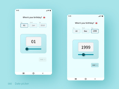 Daily UI 080 Date picker