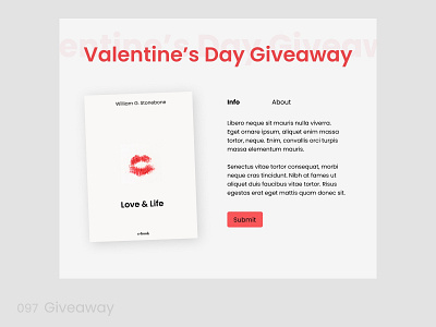 Daily UI 097 Giveaway