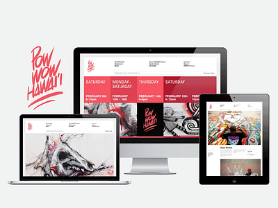 Pow Wow Hawaii branding creative direction ui web design