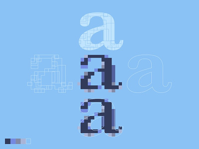 Letter A flat typography