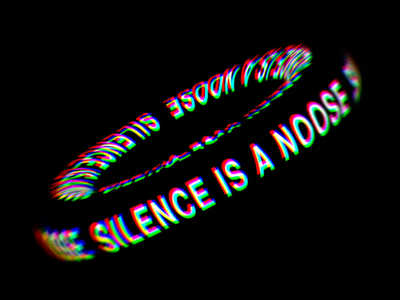 Silence is a Noose antiracism blacklivesmatter branding kinetic motion design racism typography